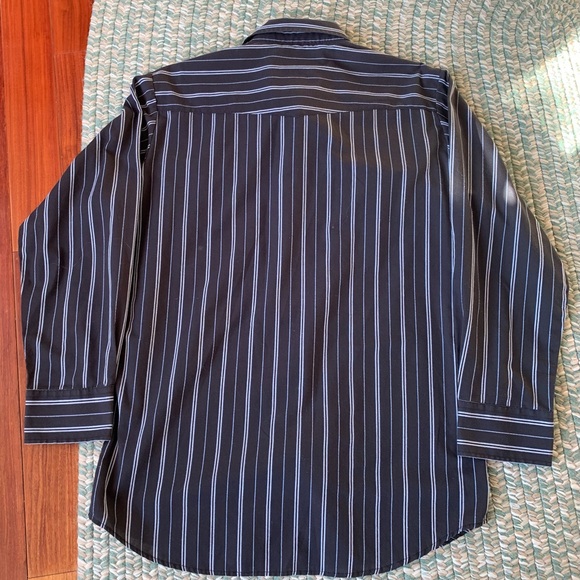 Vintage Ash Creek Black & White Striped Western Shirt Size Medium - Picture 2 of 7